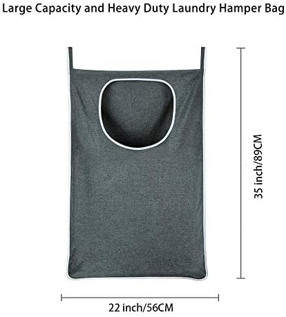 XL Hanging Laundry Hamper, Over the Door Laundry Hamper and Baskets, Wide - Image 3