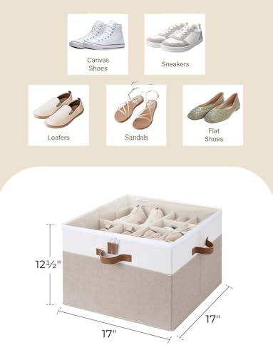 StorageWorks 16-Pair Fabric Shoe Storage Box - Image 3