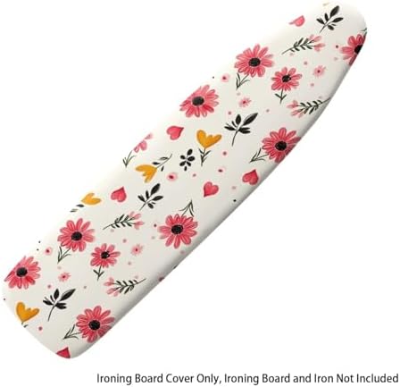 Red Floral Ironing Board Cover Soft Fabric Cover - Image 6