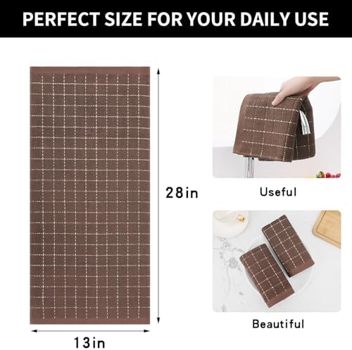 Homaxy 100% Cotton Terry Kitchen Towels, 4 Pack - Image 5