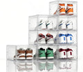 KEFA XL Shoe Storage Box Organizer, 8 Pack Shoe Boxes Clear Plastic Stackable by KEFASTORAGEBOX
