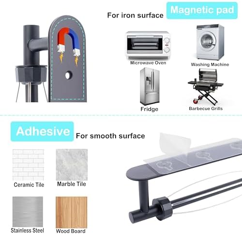 KIHOGEM Magnetic Paper Towel Holder, One Hand Operable - Image 5