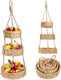 3 Tier Hanging Fruit Basket, Metal Frame by Nagpew