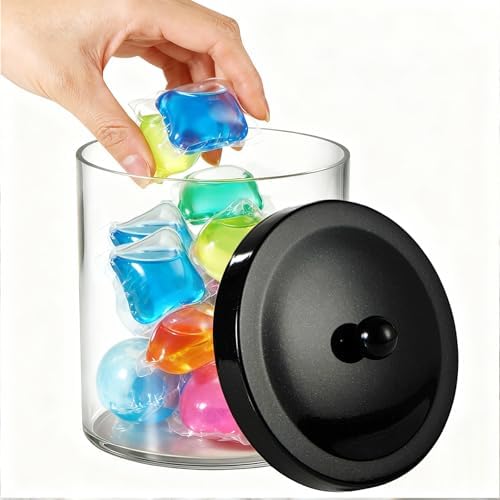50Oz Laundry Pods Container Clear Container w/Stainless Steel Lid - Image 6