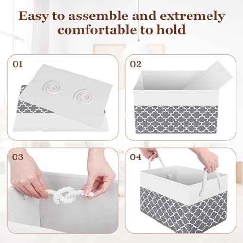 Fab totes Storage Bins 2-Pack, Foldable Storage Baskets - Image 5