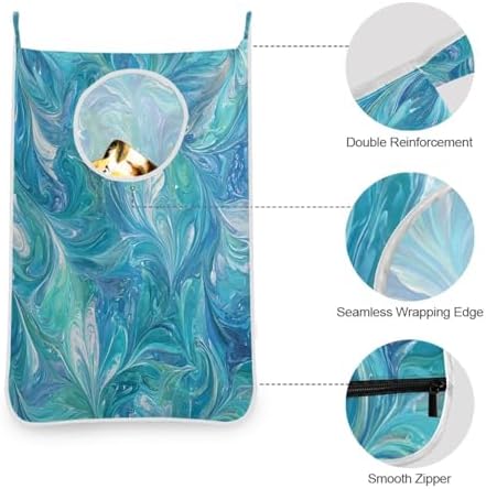 2PCS Hanging Laundry Hamper Bag Over the Door Laundry Hamper Wall Hamper Large - Image 6