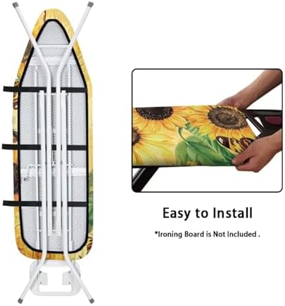 GLENLCWE Sunflower Ironing Board Cover, 54x15 inches, Floral Design Iron Board - Image 4