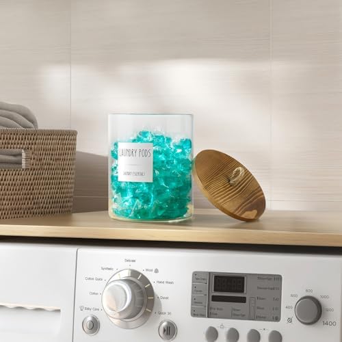 Glass Laundry Pods Container, Half Gallon 2 Liter Laundry Jars - Image 3