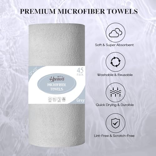 Microfiber Cleaning Cloth Roll 45 Pack, Tear Away - Image 3