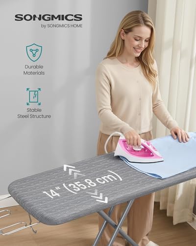 SONGMICS Ironing Board, with Iron Rest, 54 x 14 Inches - Image 2