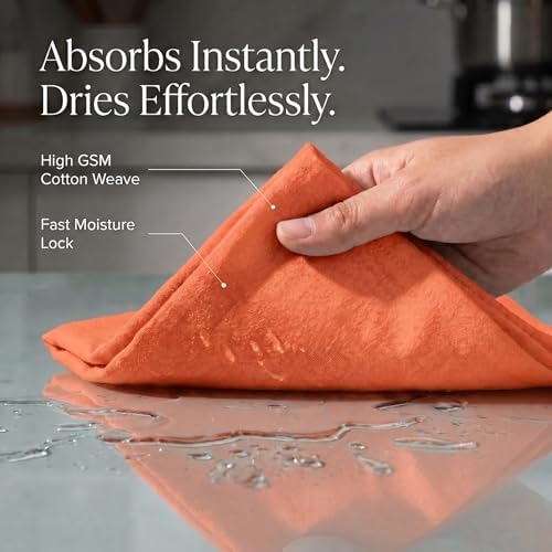 Urban Villa Kitchen Towels Cotton Dish Towels 20”x30” Coral - Image 2
