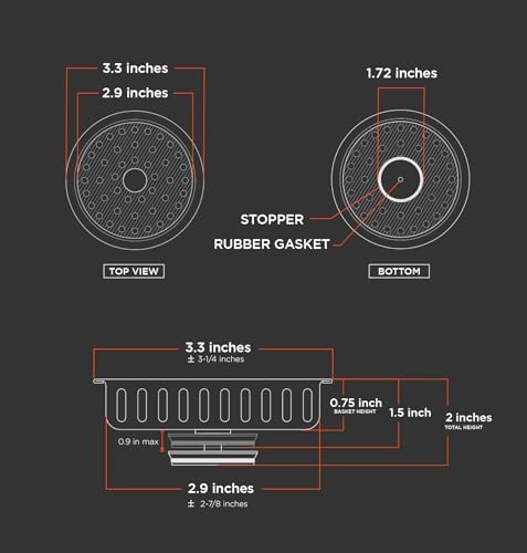 Highcraft 97343 Kitchen Sink Basket Strainer Replacement - Image 3