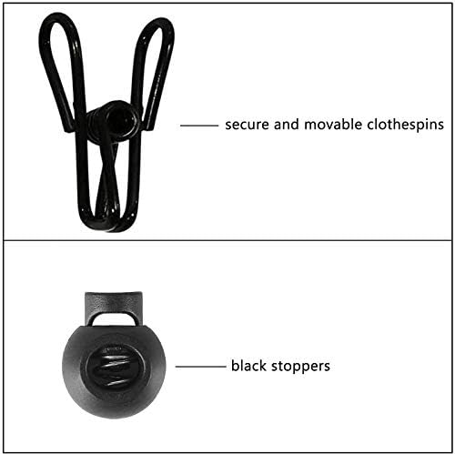 11 Feet Black Windproof Clothesline - Image 2