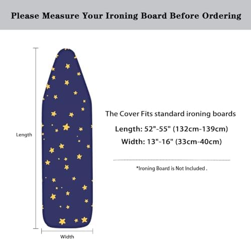 Stars Print Ironing Board Cover and Pad Heavy Duty Thick Padding Ironing Covers - Image 6