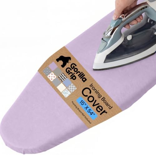 GORILLA GRIP Padded Ironing Board Cover, 15x54 Light Purple by Unknown