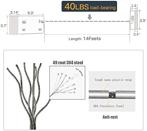JOOM Retractable Clothesline Indoor, Dual 2 x 13.8 FT Clothes Lines - Image 4
