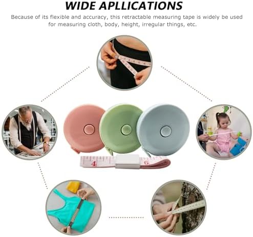 Mini Retractable Tape Measure + Soft Fabric Sewing Ruler, Pocket Size, Dual - Image 6