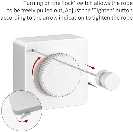 JOOM Retractable Clothesline Indoor, 13.7 FT Wall Mounted Single Line - Image 4