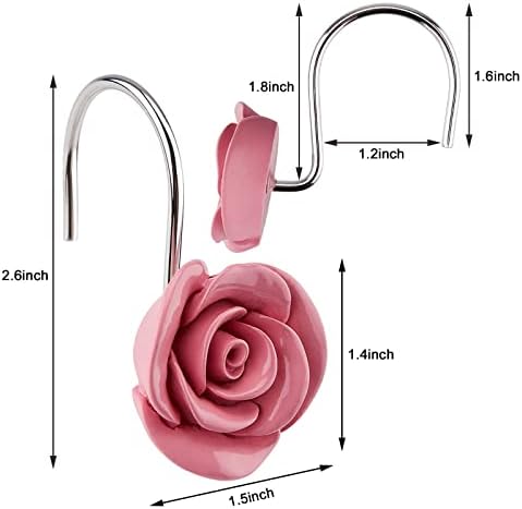 AGPTEK Rose Shower Curtain Hooks - Image 5