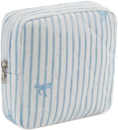 RSRSLEII Mini Quilted Striped Makeup Pouch by RSRSLEII