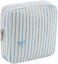 RSRSLEII Mini Quilted Striped Makeup Pouch by RSRSLEII