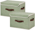 2PCS Storage Bins Boxes with Lids Decorative Fabric Baskets by Unknown