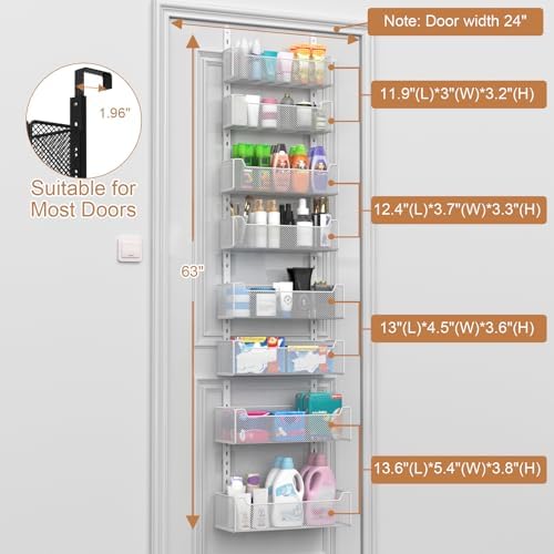 VyGrow Over The Door Organizer, 8-tier Metal Door Organizer Hanging - Image 3