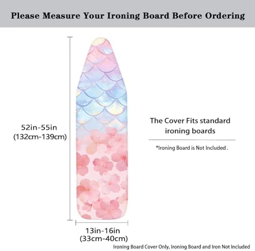 Cherry Blossom Mermaid Scales Ironing Board Covers - Image 5