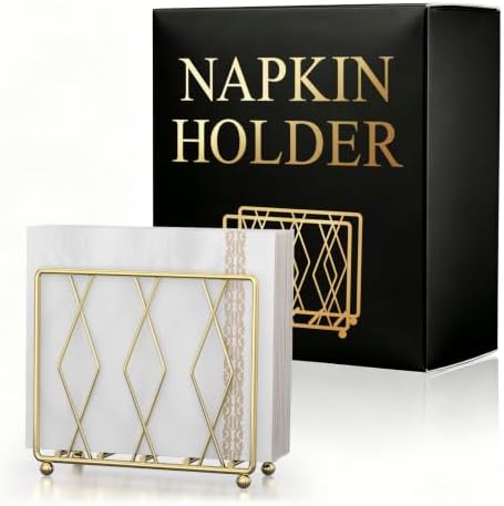 Gold Metal Napkin Holder for Table by LWSFF