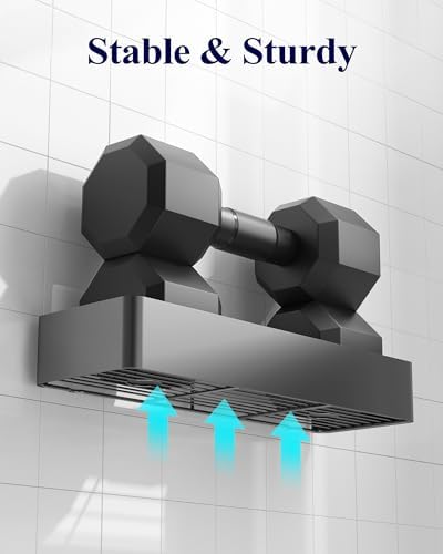 Kitsure Shower Caddy Adhesive, Shower Organizer, Dark Grey - Image 3