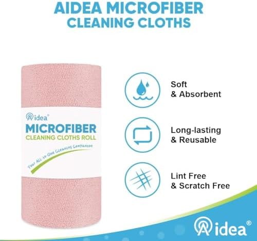 AIDEA Microfiber Cleaning Cloth Roll-55 Sheets - Image 3