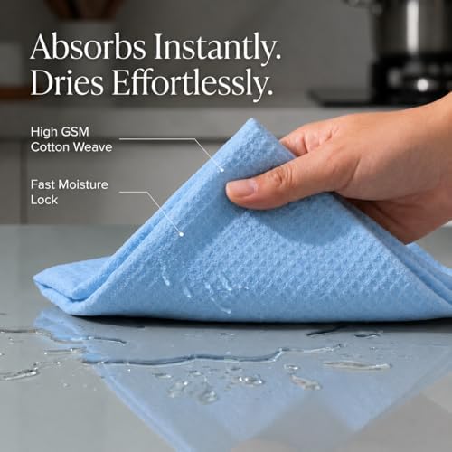 Urban Villa Kitchen Towels Cotton Dish Towels 20”x30” Sky Blue - Image 2