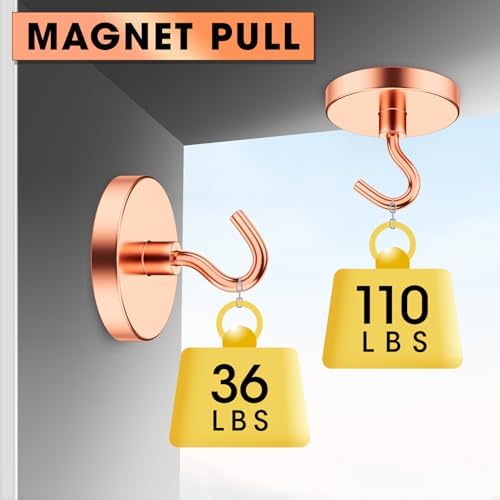 VNDUEEY Magnetic Hooks Heavy Duty, 110 Lbs Strong Magnets - Image 3