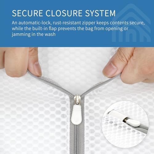 Muchfun 2Pcs Shoes Washing Machine Bag, Honeycomb Mesh Laundry Bags - Image 5
