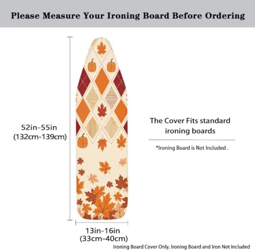Flashideas Thanksgiving Maple Leaves Ironing Board Cover and Pad Standard Size - Image 5