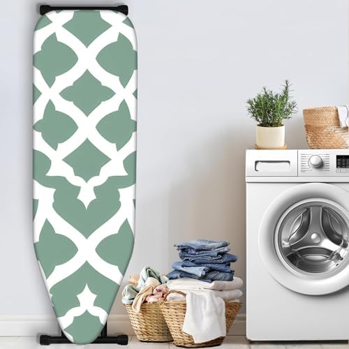 Nuxovilar Green Geometric Ironing Board Cover 15x54 Inches Polyester - Image 3