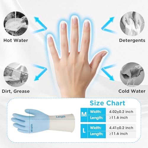 Household Rubber Gloves Non-Slip Dishwashing Cleaning - Image 5