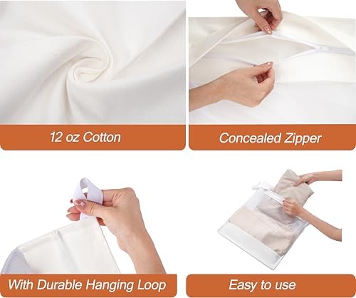 Cotton Mesh Laundry Bags, with Hidden Zipper - Image 4
