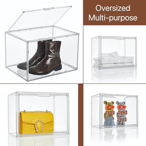 Attelite XXX-Large Acrylic Display Case Boot Shoe Storage Boxes - Image 5