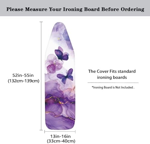 Purple Butterfly Ironing Board Cover Marble Iron Board Cover Protector Novelty - Image 5