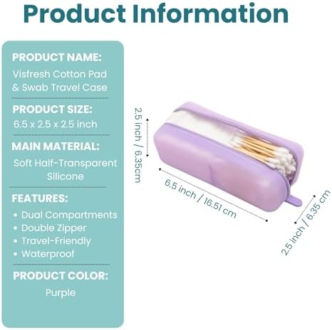 Cotton Pad Swab Travel Case, 2-in-1 Waterproof Organizer - Image 4
