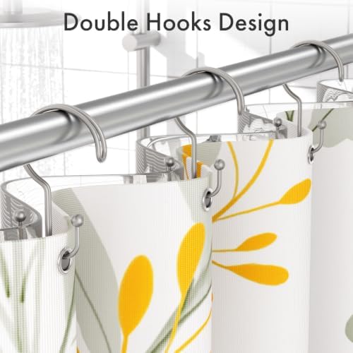 Bathway Matte Nickel Shower Curtain Hooks Ring, Rust Proof Metal Shower Hooks - Image 2