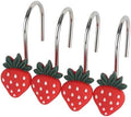 Two Fish Home Fashions Set of 12 Decorative Strawberry Shower Curtain Hooks by TwoFishHomeFashionLLC