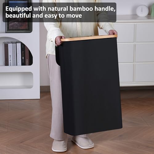 60L Slim Laundry Hamper, Laundry Basket - Image 6