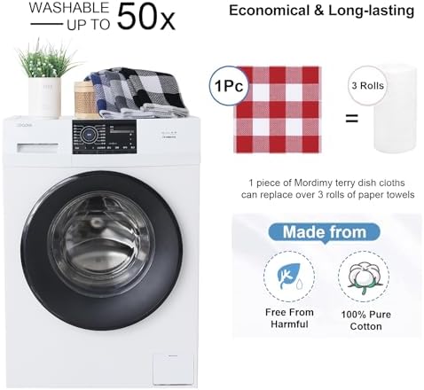 Mordimy Cotton Waffle Weave Dish Cloths, 6 Pack - Image 5