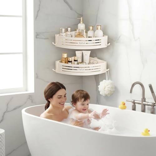 Corner Shower Caddy Suction Cup, No-Drilling Hanging Suction Shower Shelves - Image 2