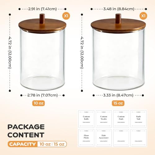 15oz & 10oz Glass Qtip Holder - Image 6