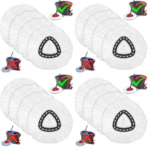 16 Pack Mop Heads Replacements for O-Ceda Easy Wrin Spin System, Microfiber by TidyMonster