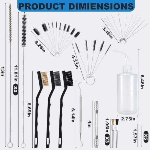 Foxtell 45 Pcs Spray Gun Cleaning Kit, Gun Cleaning Brush, Mini Brushes & - Image 2