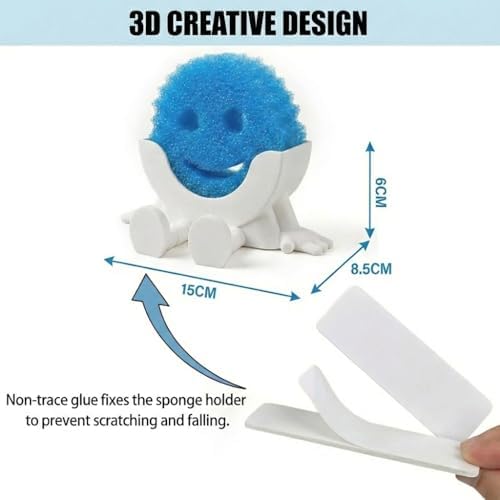 Creative Drainage Sponge Holder: Traceless Glue, 3D Printed Funny Kitchen Sink - Image 4